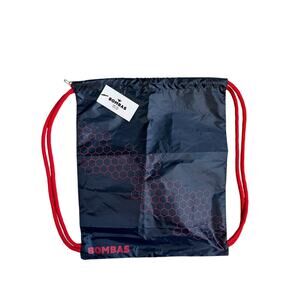 NWT Bombas Hex-Tec Drawstring / Cinch Backpack (Navy / Red)